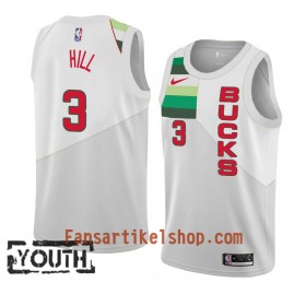 Milwaukee Bucks Trikot George Hill 3 2018-19 Nike Weiß Swingman - Kinder